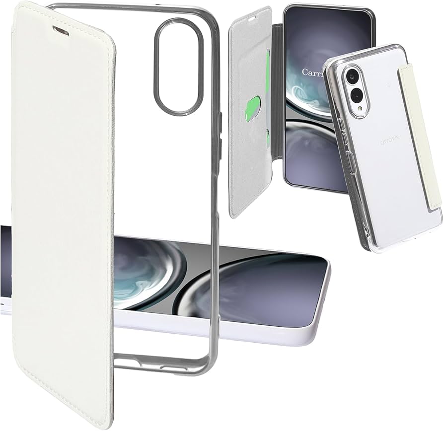 Amazon.co.jp: Carrier-City arrows we2 ケース 手帳型 クリア 薄型