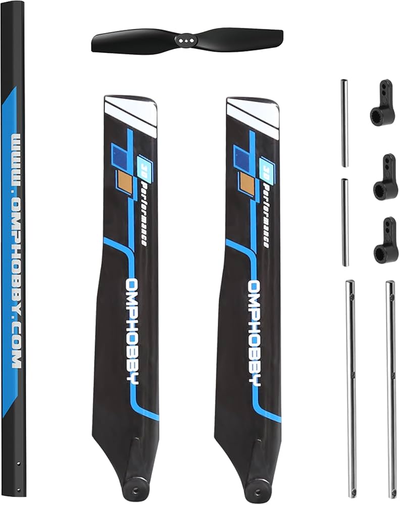 Amazon.com: OMPHOBBY M2 EVO Helicopter Parts Main Blades & Tail