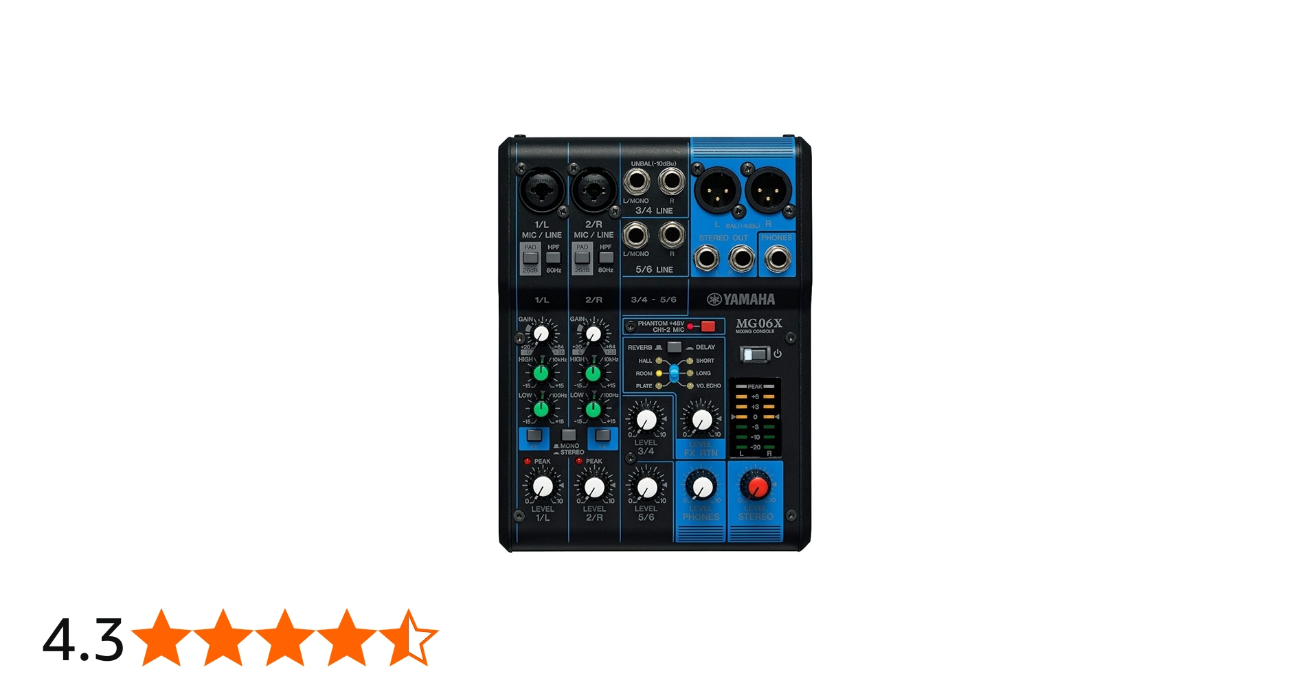 Amazon | ヤマハ YAMAHA 6チャンネルミキシングコンソール MG06X 最大