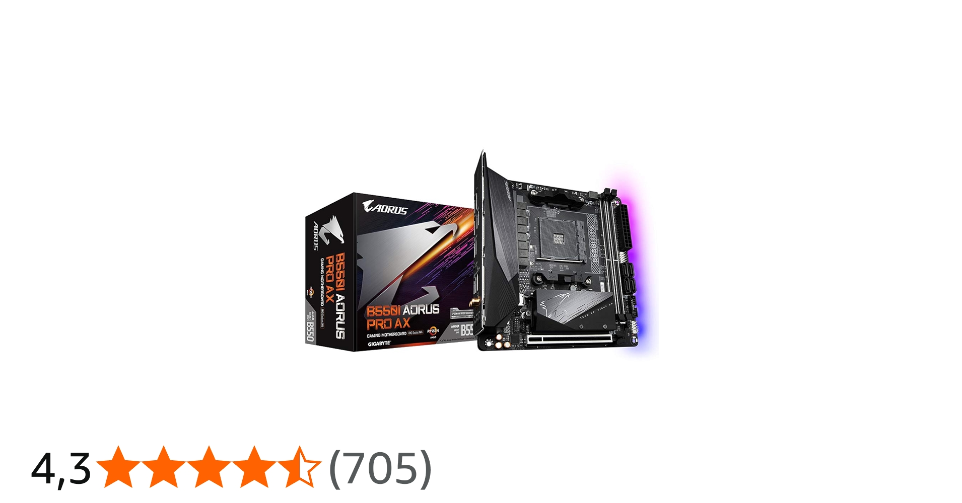 GIGABYTE B550I AORUS Pro AX Placa Base - Procesadores AMD Ryzen
