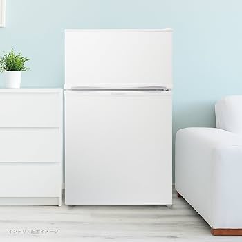 Amazon | エスキュービズム 2ドア冷蔵庫 WR-2090WH ホワイト 90L WR