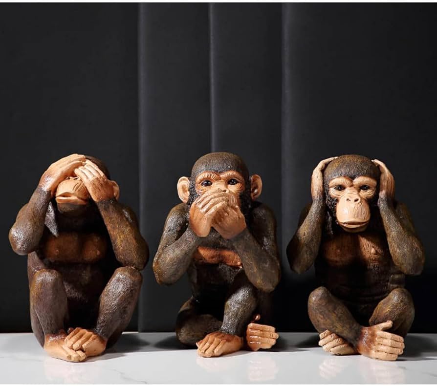 Amazon.co.jp: 猿の置物 三猿 ざる サル 置物 見ざる 聞かざる 言わ