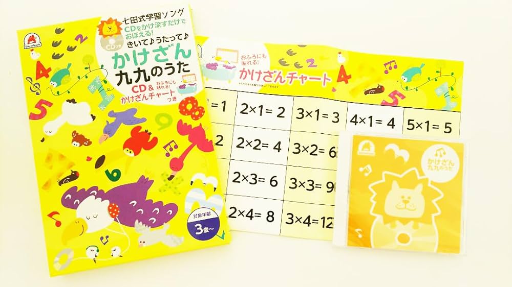 七田式 学習ソング 歌って覚えるかけざん九九 CD・かけざんチャート