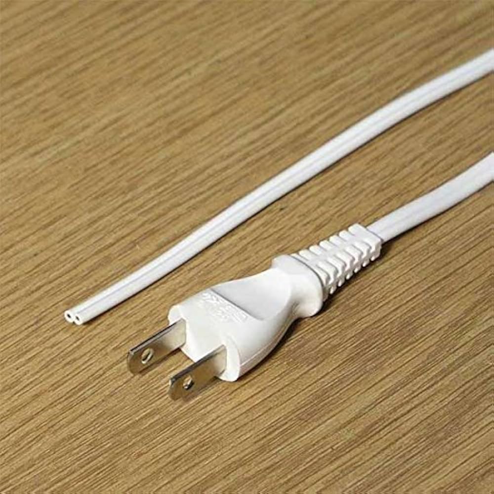 Amazon | ACプラグ付き 0.75SQ 平行2線 コード 2m VFF 電源コード 白色