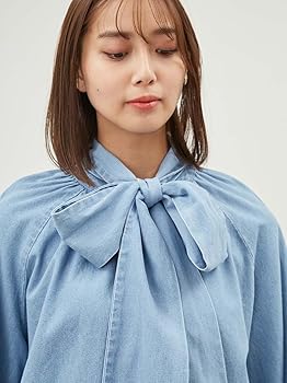 Amazon | [ミラオーウェン] 2wayデニムボウタイブラウス 09WFB251119