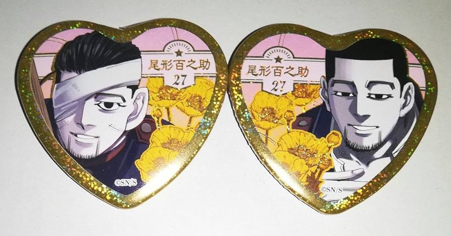 Amazon.co.jp: ゴールデンカムイ 尾形百之助 ハート型缶バッジ 愛 缶