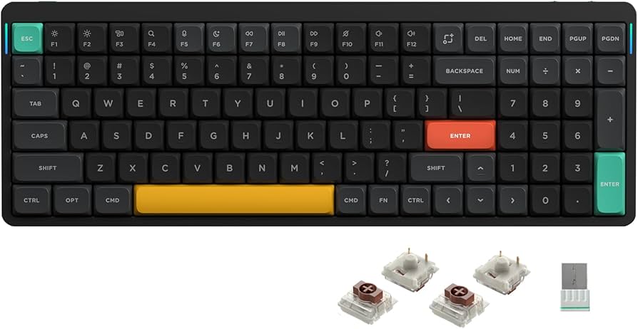 nuphy Air96 V2 Wireless Mechanical Keyboard,100 Keys RGB Backlit