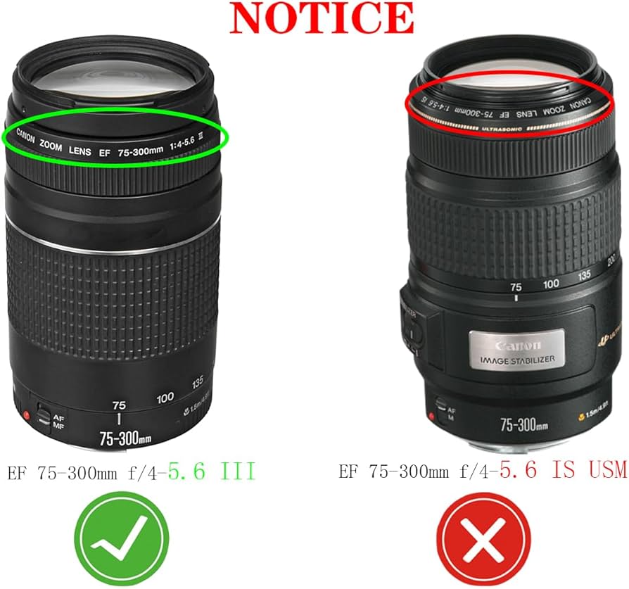 Amazon.com : ET-60 Compatible for Canon RF 75-300mm F4-5.6,EF 75