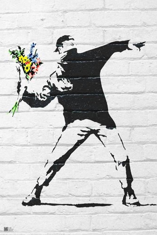 Amazon.co.jp: Flower Bomber by Banksy Urbanグラフィティ政治アート