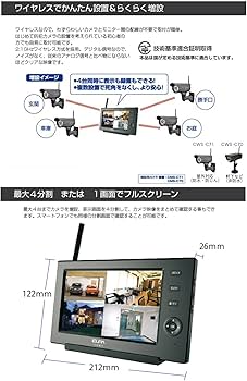 Amazon.co.jp: エルパ(ELPA) ワイヤレス防犯カメラ モニターセット