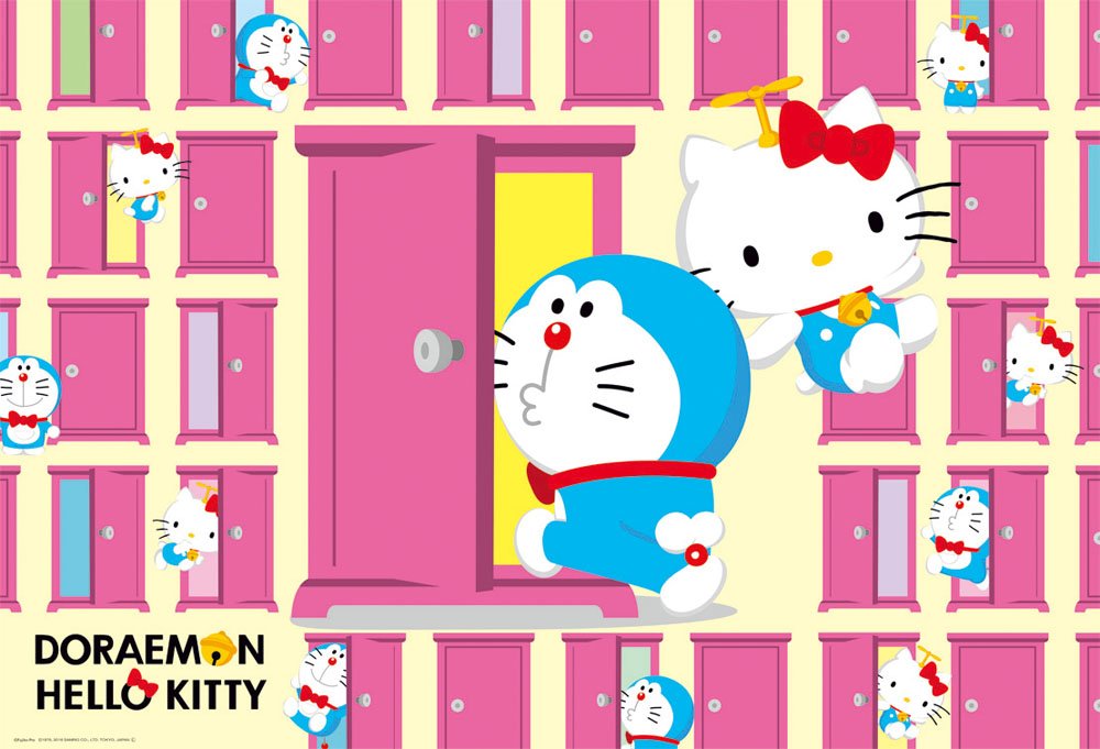 Amazon.co.jp: 1000ピース ジグソーパズル ドラえもん×ハローキティ