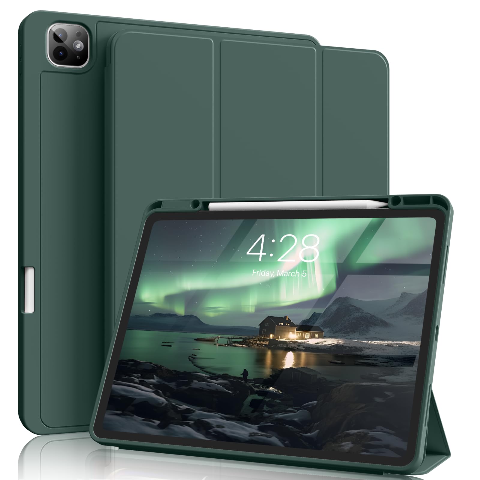 ZKTUYU for iPad Pro 13 inch Case M4 (2024), with Pencil Holder