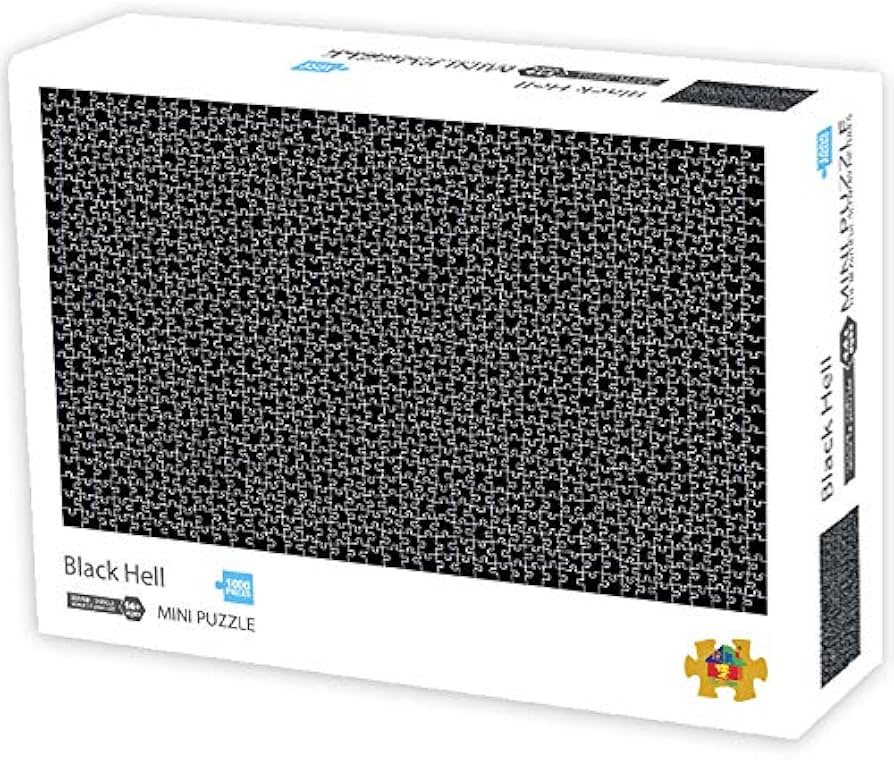 Amazon | ミニジグソーパズル 1000ピース 難しいブラック マイクロ