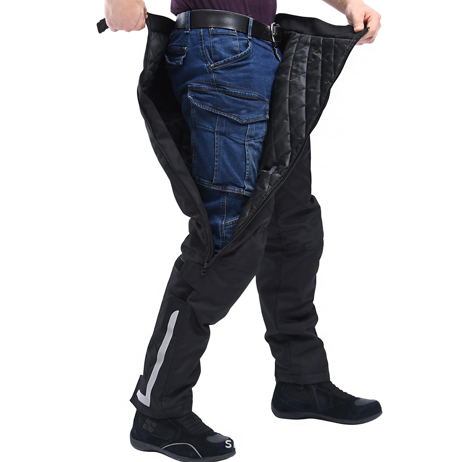 Amazon | RENHE バイク オーバーパンツ 冬用 バイクパンツ メンズ