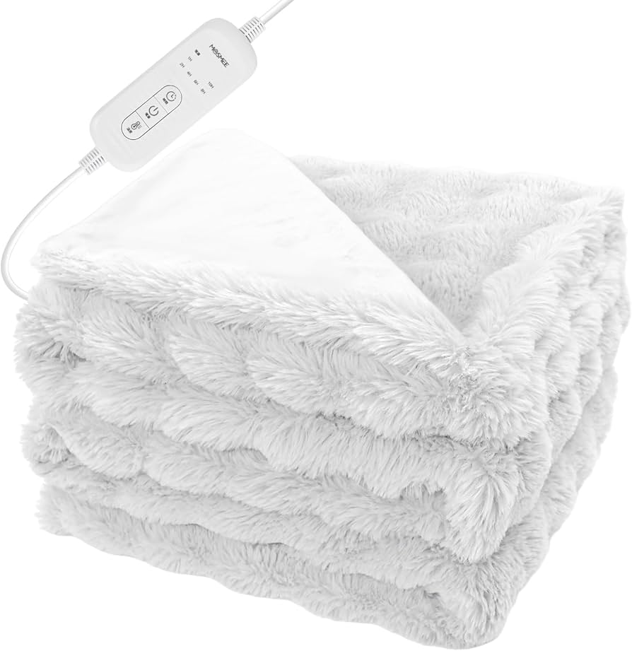 Amazon.co.jp : MOSMEE 電気毛布 【表面兎毛調+裏面ポリエステル素材