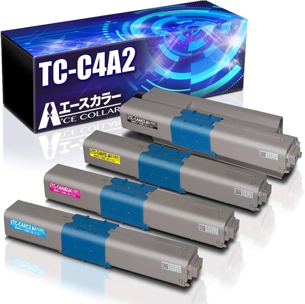 Amazon | エースカラー OKI TC-C4A2 4色セット（TC-C4AK2/TC-C4AC2/TC