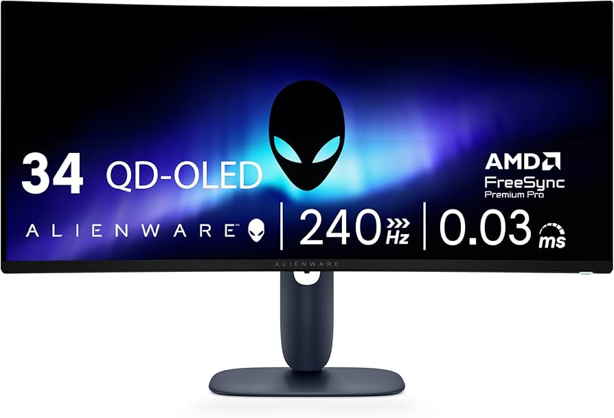Amazon.com: Alienware 34 240Hz QD-OLED Curved Gaming Monitor