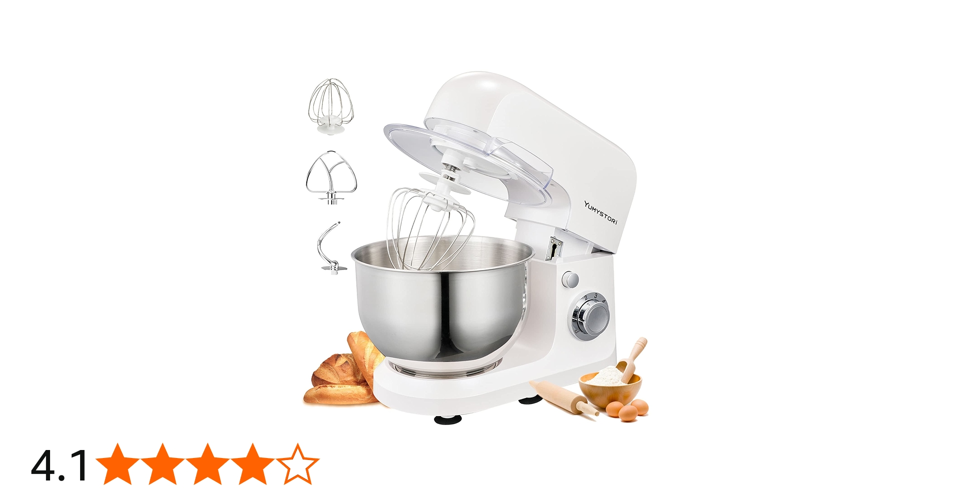 Amazon | yumystori スタンドミキサー ミキサー 卓上型ミキサー 攪拌機