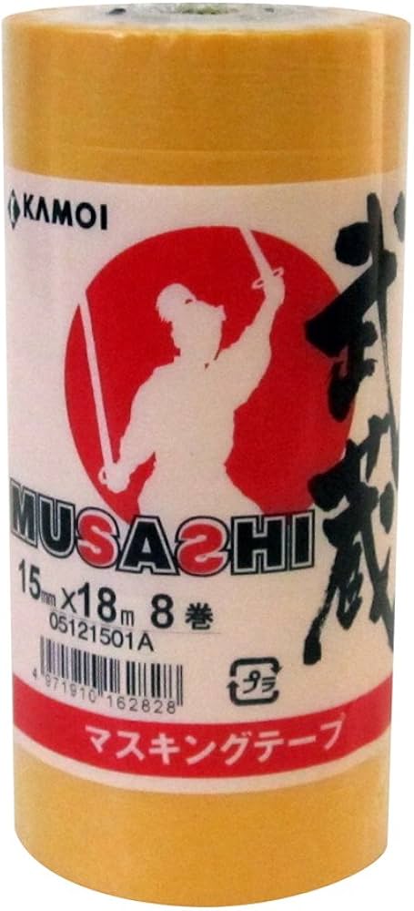 Amazon.co.jp: カモ井加工紙 カモ井 マスキングテープ 武蔵 8巻入 15mm