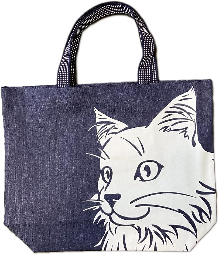 Amazon.co.jp: 倉敷デニム トートバッグ 日本製 猫 ネコ トイプードル