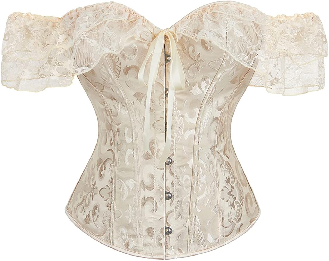 Amazon.com: Moessa Women Floral Lace Off Shoulder Corset Bustier