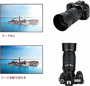 Amazon | JJC HB-57 可逆式 レンズフード Nikon AF-S DX Nikkor 55