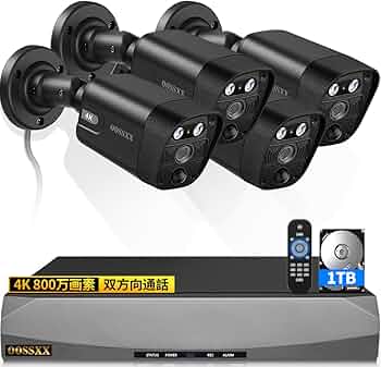 Amazon.co.jp: 【800万画素・双方向通話・130°超広角】 OOSSXX 有線