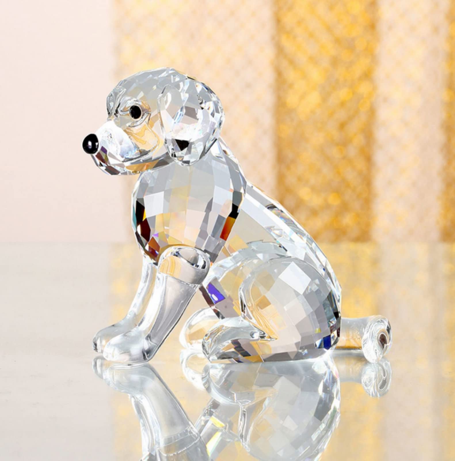 DAUMクリスタル 犬の置物 約10cm Daum France 犬クリスタル置物 Daum