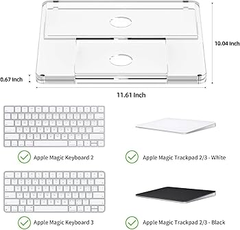 Amazon.co.jp: Hazevaiy アクリルマジックキーボードとトラックパッド