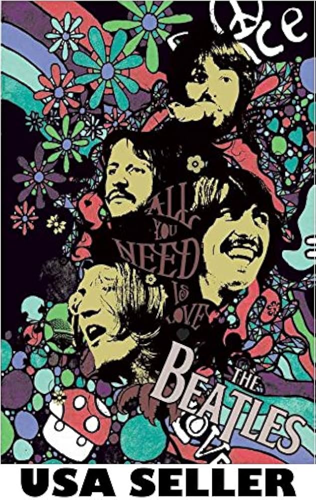Amazon.com: Beatles colorful artsy POSTER 23.5 x 34 All You Need