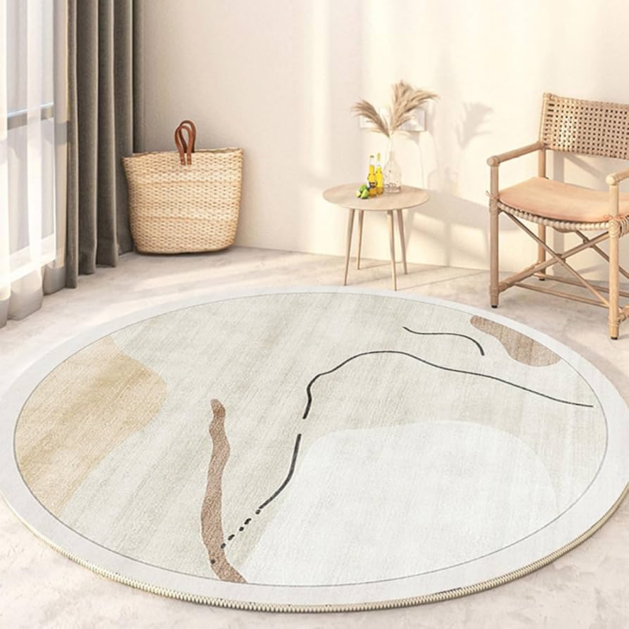 Amazon｜[イノヤ] ラグマット 円形ラグ 円形 マット キャンプ ラグ