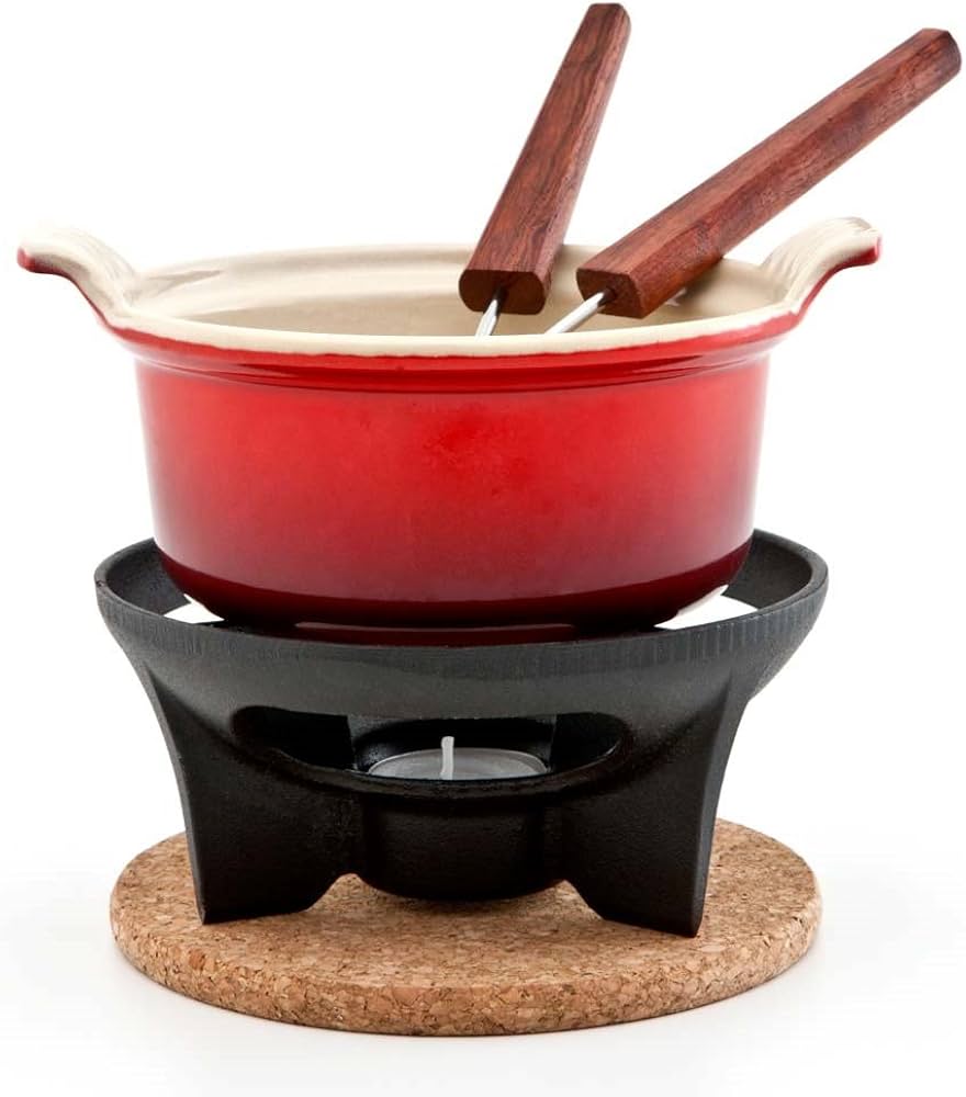 Amazon.co.jp: ルクルーゼ ミニ・フォンデュ・セット チェリーレッド