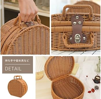 Amazon｜[スーツケースカンパニー]GPT かごバッグ 丸型 持ち手付き