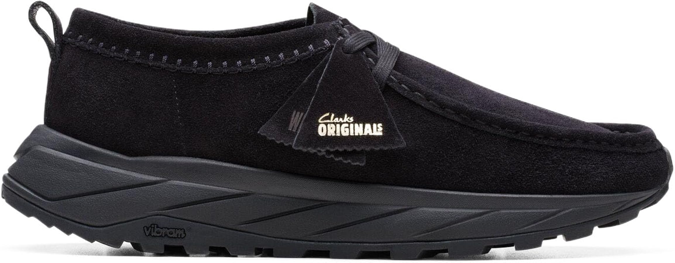 Amazon.com | Clarks Men's Wallabee Eden Lo Sneaker, Black Suede, 7