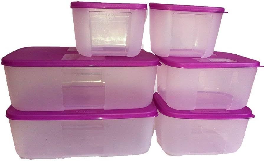 新品 Tupperware フリーザーメイト パープル 24点セット ②