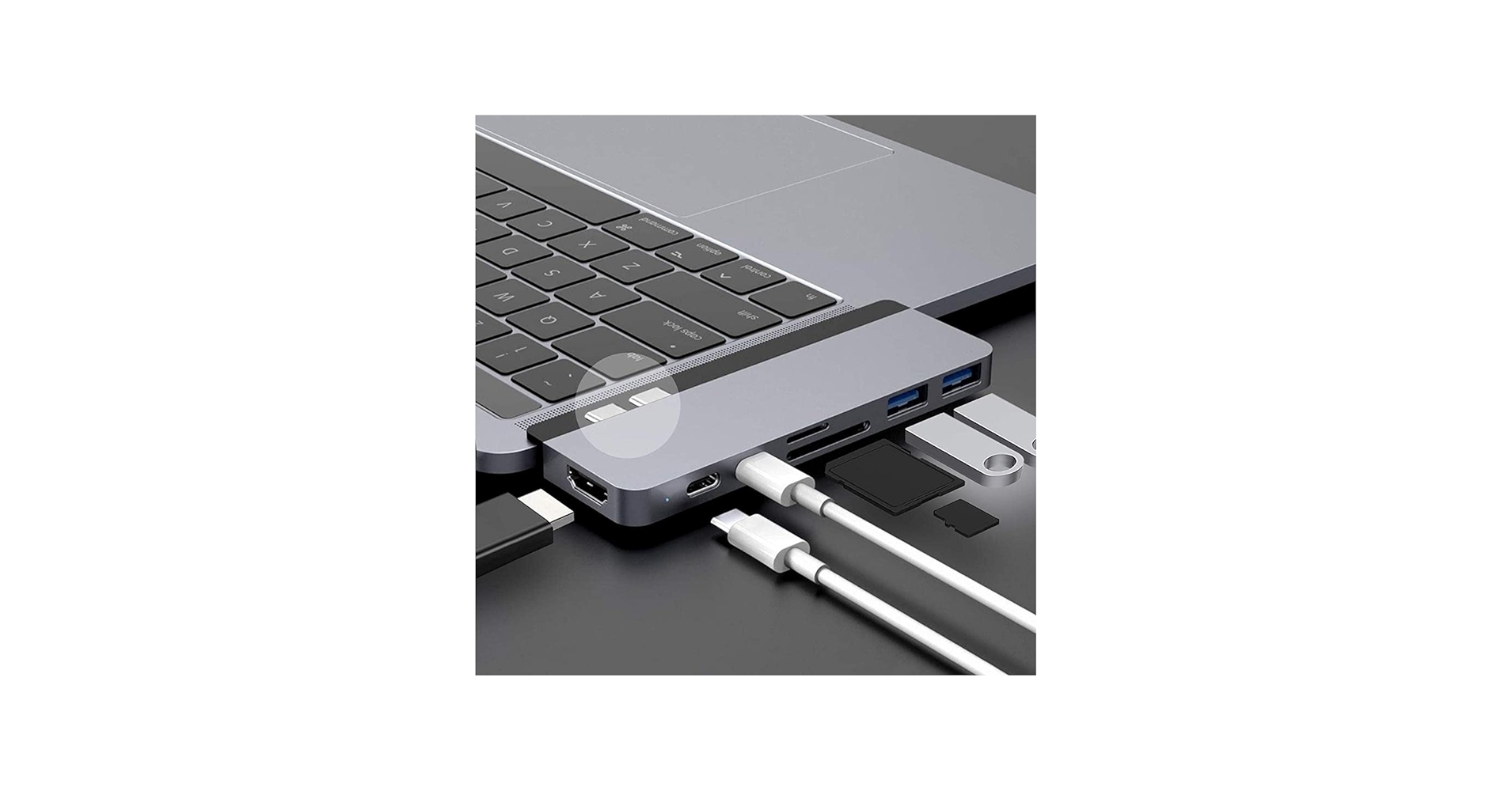 Amazon.com: HyperDrive Duo 7-in-2 MacBook USB C Hub — for Mac w
