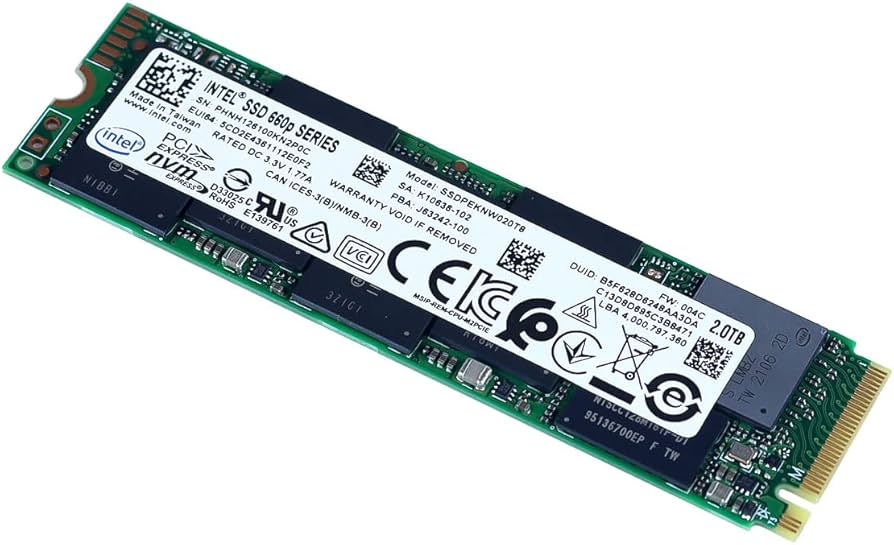 Amazon.com: Intel 660p Series M.2 2280 2TB PCIe NVMe 3.0 x4 3D2