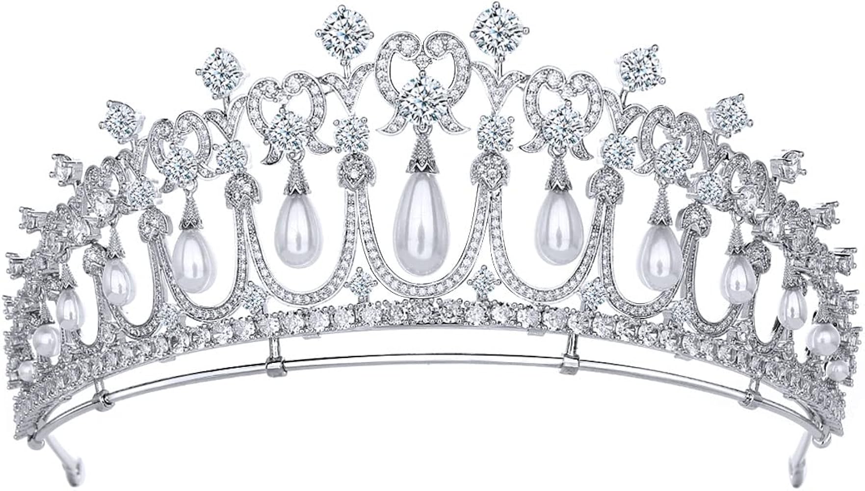 Amazon.com: Cubic Zirconia Princess Diana Tiara Lovers Knot Queen