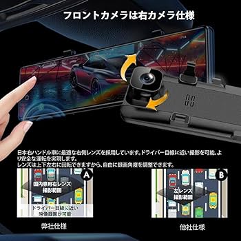 Amazon.co.jp: DOGBOOミラー型ドライブレコーダー ワイヤレスCarplay