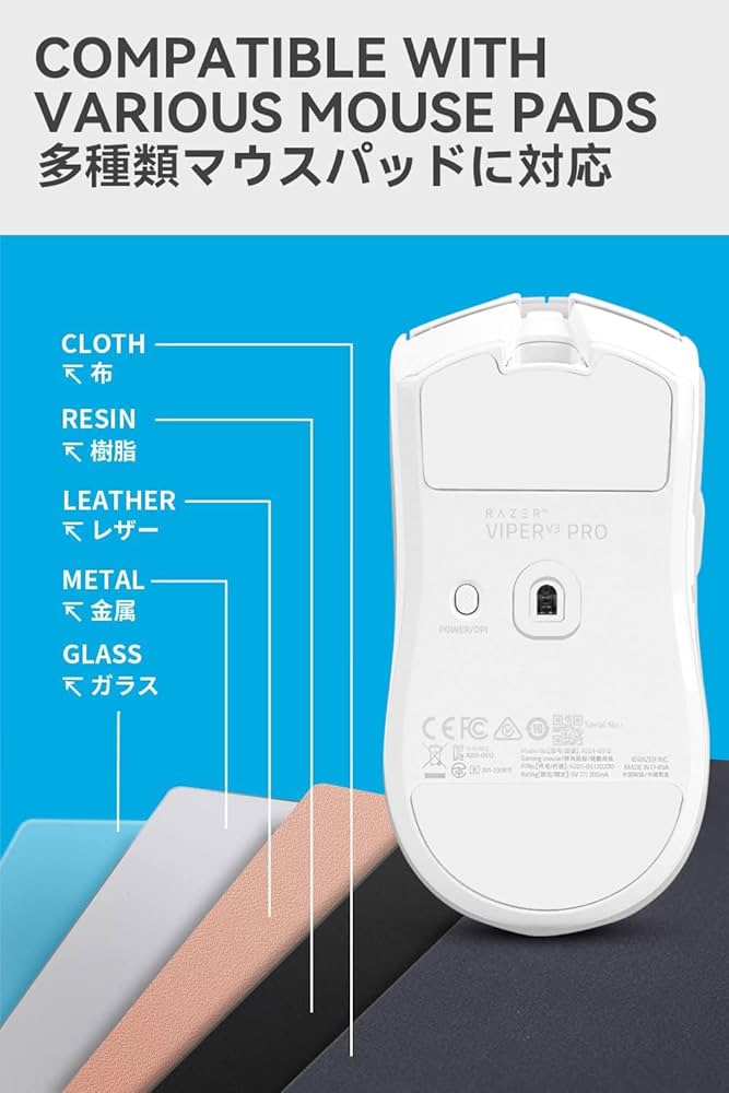 Amazon | (2セット入り)LAZIRO マウスソール Razer Viper V3 Pro 用