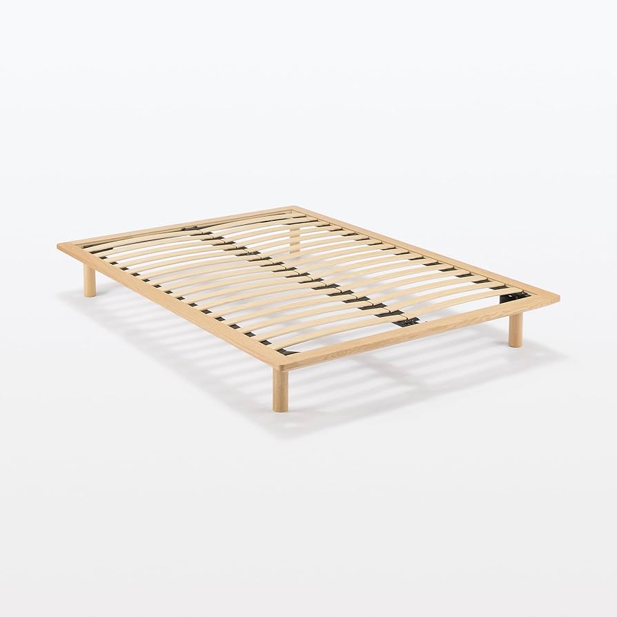 Amazon｜無印良品 木製ベッドフレーム ダブルサイズ 幅147×奥行202×高