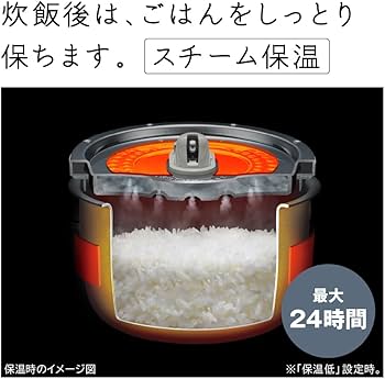 Amazon | 日立 炊飯器 5.5合 圧力&スチームIH 蒸気カット RZ-V100GM W