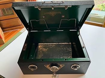 Amazon.co.jp: 昭和レトロ 耐火金庫 手提げ金庫 アンティーク 昭和30