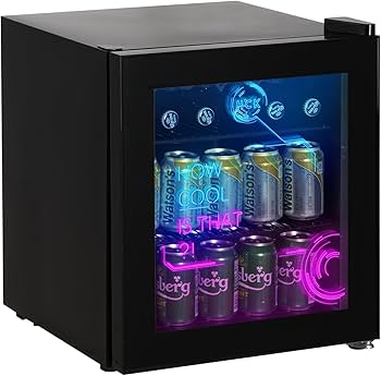 Amazon | HCK ゲーミング冷蔵庫 48L ドリンク用 LEDネオン 透明ガラス