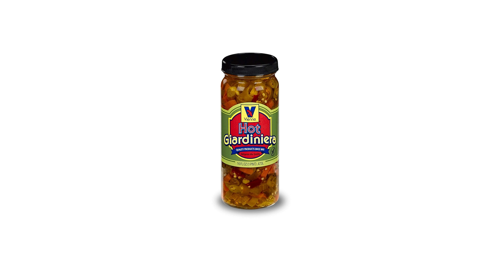 Amazon.com : Vienna Hot Giardiniera 16oz : Vegetable Relishes