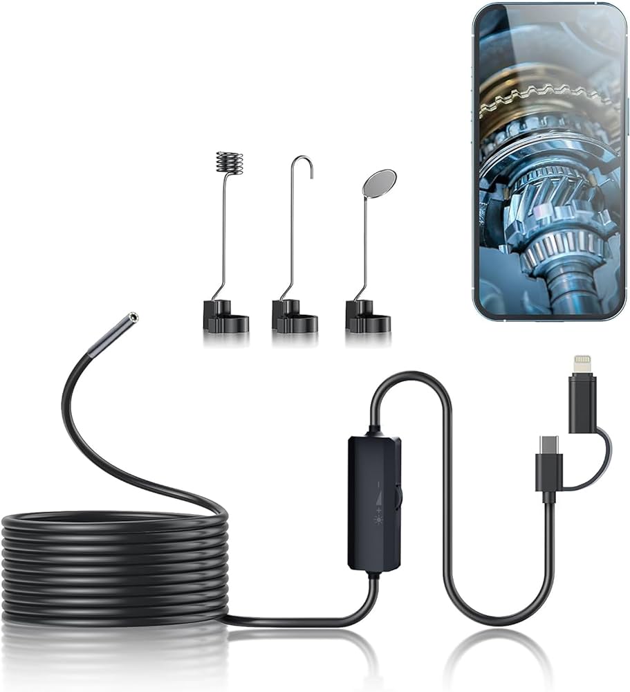 Amazon.co.jp: ファイバースコープ 1920P HD 内視鏡カメラ 300万画素 8