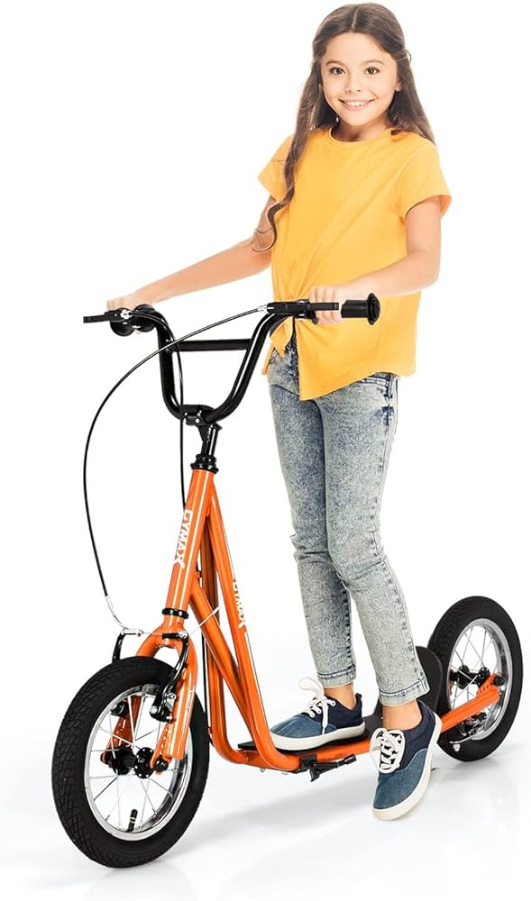 Amazon.com : GYMAX Scooter, Kids & Adults Off-Road Scooter with 12
