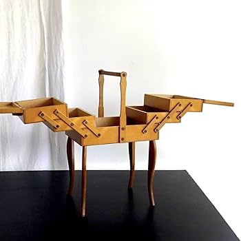 Amazon | フランスアンティーク裁縫箱脚付西洋家具洋裁ソーイング