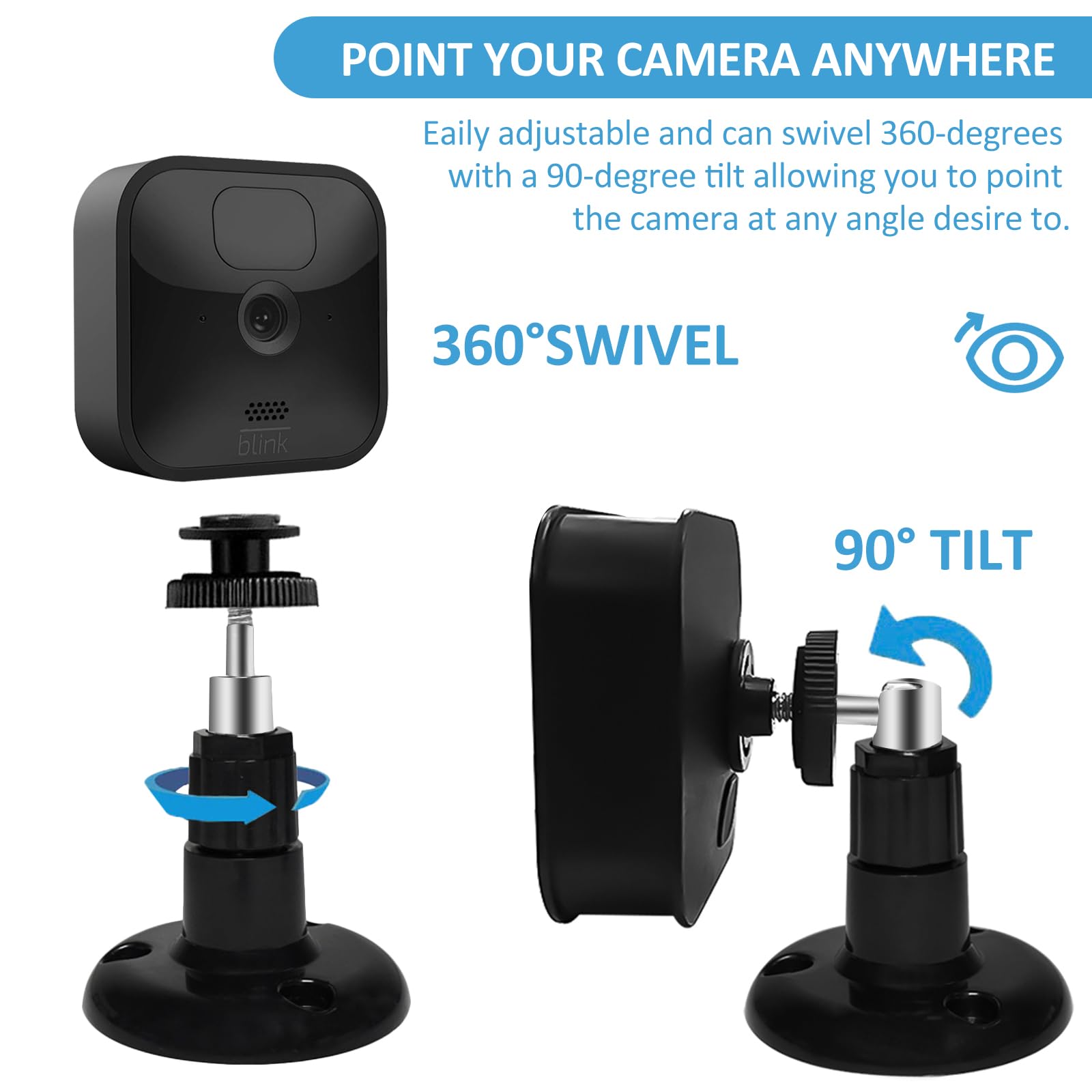 Amazon.co.jp: Blink 屋外カメラマウント 360度調節可能 屋内/屋外 壁