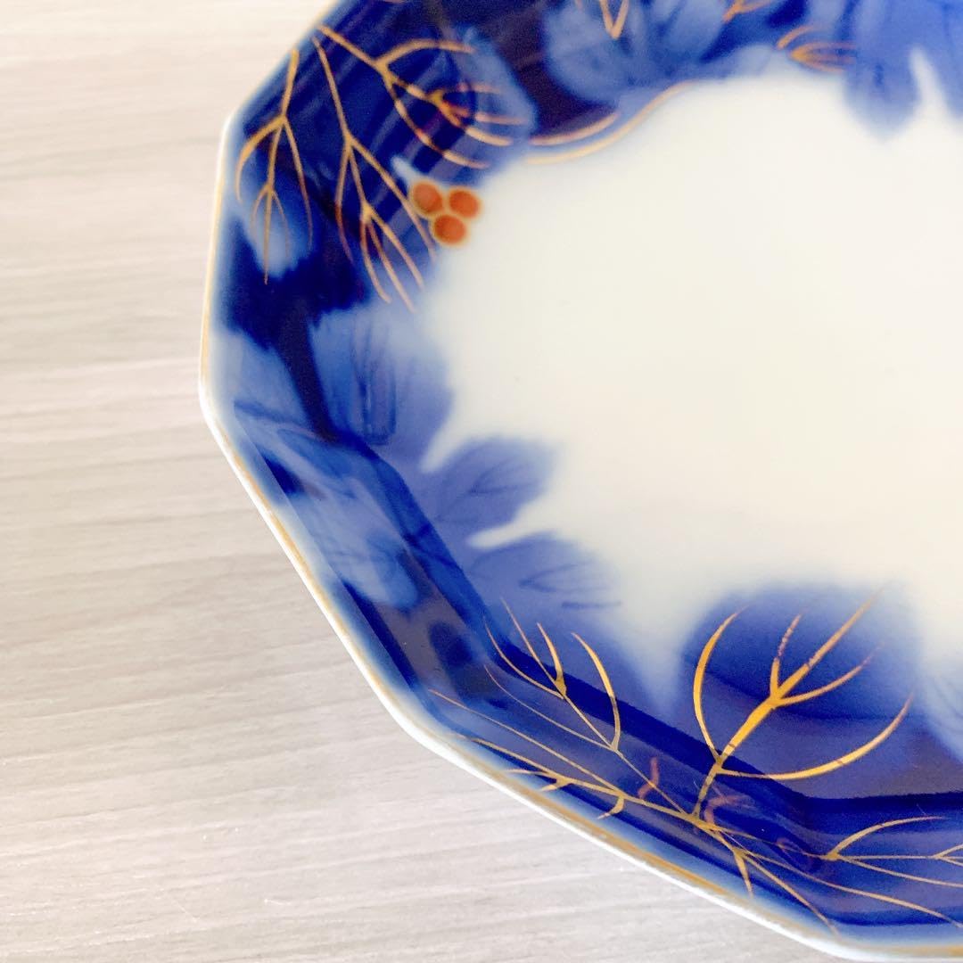 2525 深川製磁葡萄瑠璃大皿5客20cm